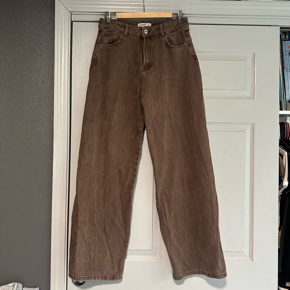 Pull&Bear Chocolate Denim Trousers